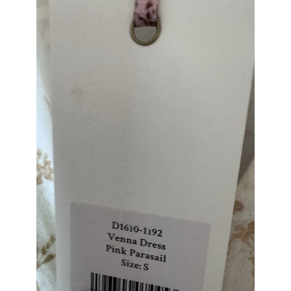 LoveShackFancy Cream Floral Midi Dress with Pink Bouquet Print - Picture 12 of 16